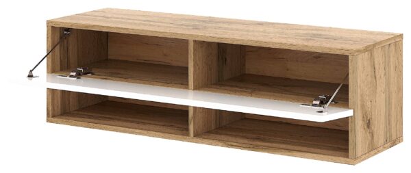 TV-Lowboard TV LOWBOARD DERBY 100 Eiche Wotan Nachbildung weiß glänzend B/H/T: ca. 100x32,5x31,5 cm – Bild 4