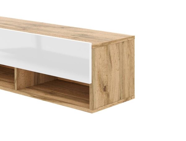TV-Lowboard TV LOWBOARD DERBY 100 Eiche Wotan Nachbildung weiß glänzend B/H/T: ca. 100x32,5x31,5 cm – Bild 5