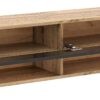 TV-Lowboard TV LOWBOARD DERBY 140 Eiche Wotan Nachbildung schwarz glänzend B/H/T: ca. 140x32,5x31,5 cm – Bild 2