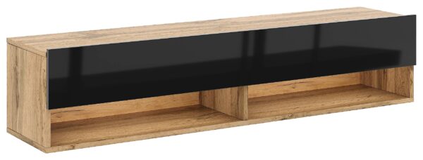 TV-Lowboard TV LOWBOARD DERBY 140 Eiche Wotan Nachbildung schwarz glänzend B/H/T: ca. 140x32,5x31,5 cm – Bild 4