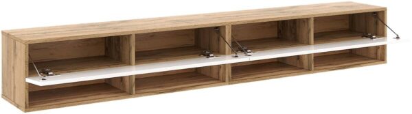 TV-Lowboard TV LOWBOARD DERBY 200 Eiche Wotan Nachbildung weiß glänzend B/H/T: ca. 200x32,5x31,5 cm – Bild 2