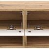 TV-Lowboard TV LOWBOARD DERBY 200 Eiche Wotan Nachbildung weiß glänzend B/H/T: ca. 200x32,5x31,5 cm – Bild 4
