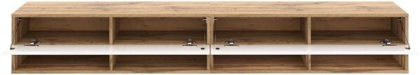 TV-Lowboard TV LOWBOARD DERBY 200 Eiche Wotan Nachbildung weiß glänzend B/H/T: ca. 200x32,5x31,5 cm – Bild 4