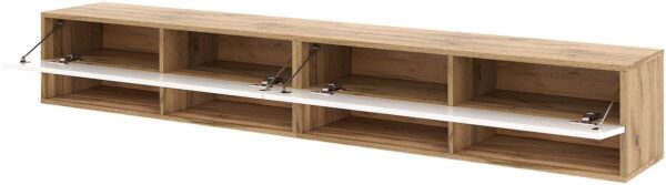 TV-Lowboard TV LOWBOARD DERBY 200 Eiche Wotan Nachbildung weiß glänzend B/H/T: ca. 200x32,5x31,5 cm – Bild 5