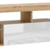 TV-Lowboard TV LOWBOARD Everest 140 Eiche Wotan Nachbildung weiß glänzend B/H/T: ca. 140x50x35 cm – Bild 2