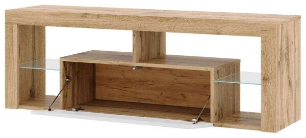 TV-Lowboard TV LOWBOARD Everest 140 Eiche Wotan Nachbildung weiß glänzend B/H/T: ca. 140x50x35 cm – Bild 3