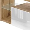 TV-Lowboard TV LOWBOARD Everest 140 Eiche Wotan Nachbildung weiß glänzend B/H/T: ca. 140x50x35 cm – Bild 4