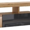 TV-Lowboard TV LOWBOARD Everest 140 LED Eiche Wotan Nachbildung schwarz glänzend B/H/T: ca. 140x50x35 cm – Bild 5