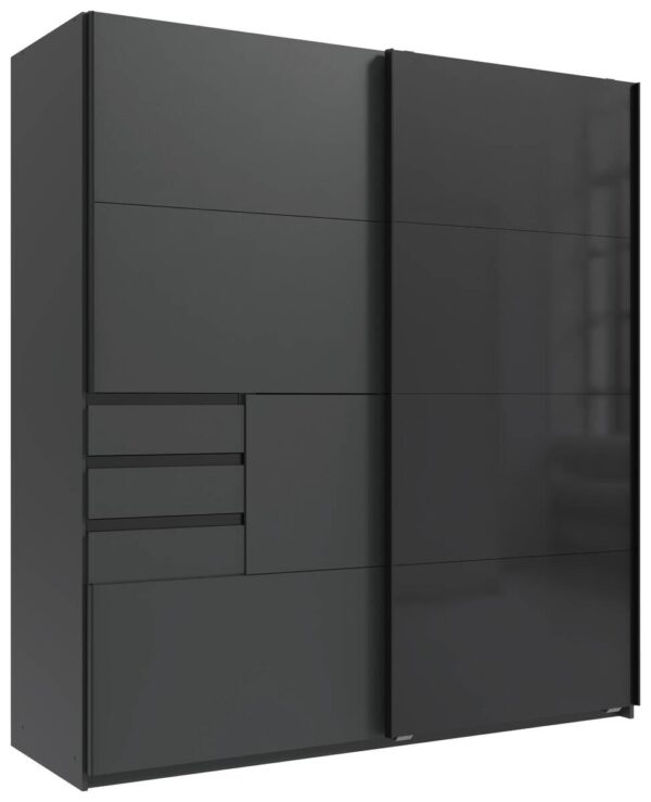 Schwebetürenschrank Schwerin Graphit B/H/T: ca. 180x198x65 cm Schwebetürenschrank Schwerin Graphit B/H/T: ca. 180x198x65 cm – Bild 2