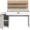 Schreibtisch Match weiß Eiche Sonoma Nachbildung B/H/T: ca. 130x117x54 cm – Bild 3