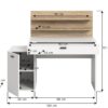 Schreibtisch Match weiß Eiche Sonoma Nachbildung B/H/T: ca. 130x117x54 cm – Bild 4