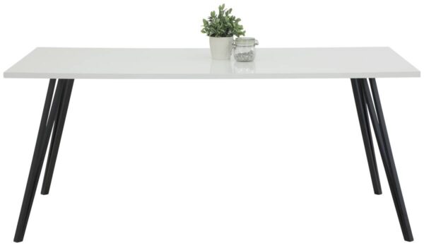 Esstisch Jennifer weiß schwarz B/H/T: ca. 180x76x90 cm Esstisch Jennifer weiß schwarz B/H/T: ca. 180x76x90 cm – Bild 2