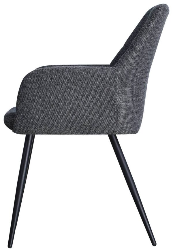 Armlehnstuhl Joe grau Webstoff B/H/T: ca. 58x85x62 cm – Bild 2
