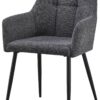 Armlehnstuhl Joe grau Webstoff B/H/T: ca. 58x85x62 cm – Bild 3