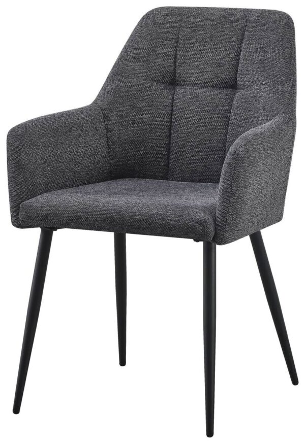 Armlehnstuhl Joe grau Webstoff B/H/T: ca. 58x85x62 cm – Bild 3