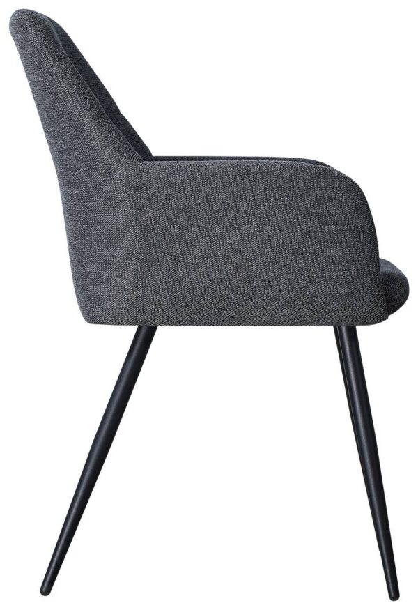 Armlehnstuhl Joe grau Webstoff B/H/T: ca. 58x85x62 cm – Bild 5