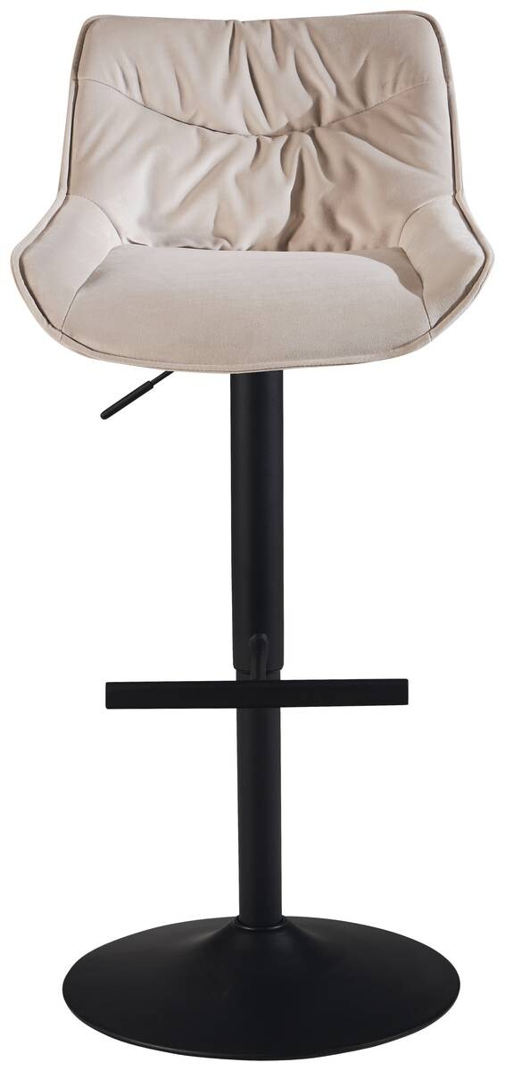 Barhocker beige Samt B/H/T: ca. 45x106x55 cm – Bild 2