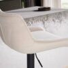 Barhocker beige Samt B/H/T: ca. 45x106x55 cm – Bild 4