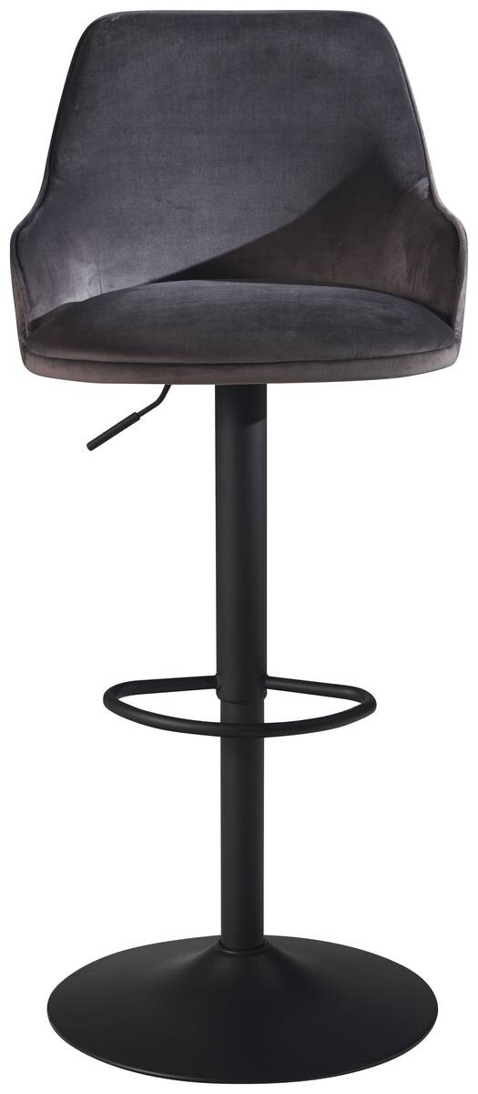 Barhocker grau Samt B/H/T: ca. 45x106x45 cm – Bild 3