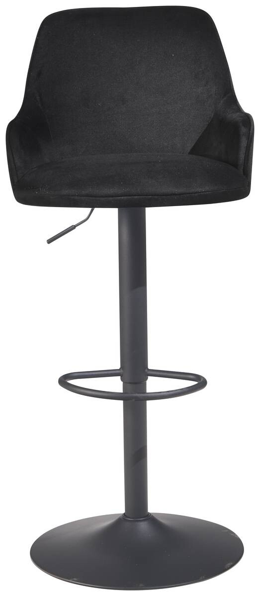Barhocker schwarz Samt B/H/T: ca. 45x106x45 cm – Bild 4