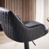 Barhocker schwarz Kunstleder B/H/T: ca. 45x106x45 cm Barhocker schwarz Kunstleder B/H/T: ca. 45x106x45 cm – Bild 3