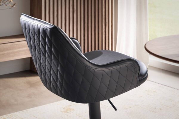 Barhocker schwarz Kunstleder B/H/T: ca. 45x106x45 cm Barhocker schwarz Kunstleder B/H/T: ca. 45x106x45 cm – Bild 3