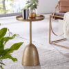 Beistelltisch gold B/H/T: ca. 33x53x33 cm – Bild 3