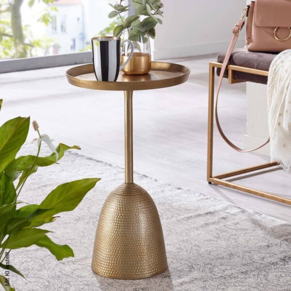 Beistelltisch gold B/H/T: ca. 33x53x33 cm – Bild 3