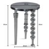 Beistelltisch silber B/H/T: ca. 44x44x63 cm – Bild 2
