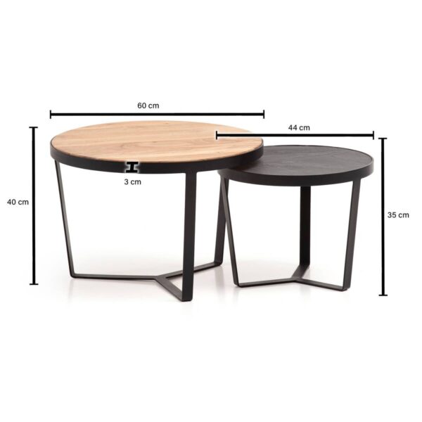 Couchtisch 2er.-Set. B/H/T: ca. 60x40x60 cm Couchtisch 2er.-Set. B/H/T: ca. 60x40x60 cm – Bild 2