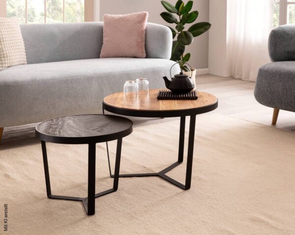 Couchtisch 2er.-Set. B/H/T: ca. 60x40x60 cm Couchtisch 2er.-Set. B/H/T: ca. 60x40x60 cm – Bild 4