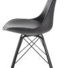 Stuhl 2er.-Set. schwarz Kunstleder Eisen B/H/T: ca. 58x86x48 cm – Bild 2