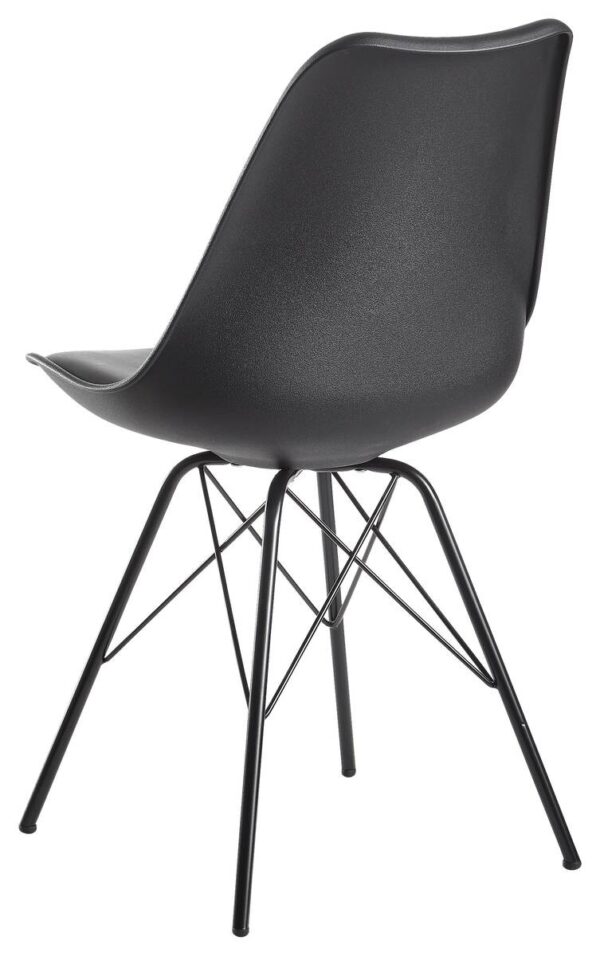 Stuhl 2er.-Set. schwarz Kunstleder Eisen B/H/T: ca. 58x86x48 cm – Bild 4