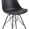Stuhl 2er.-Set. schwarz Kunstleder Eisen B/H/T: ca. 58x86x48 cm – Bild 5