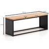 Sitzbank schwarz B/H/T: ca. 120x45x35 cm Sitzbank schwarz B/H/T: ca. 120x45x35 cm – Bild 2