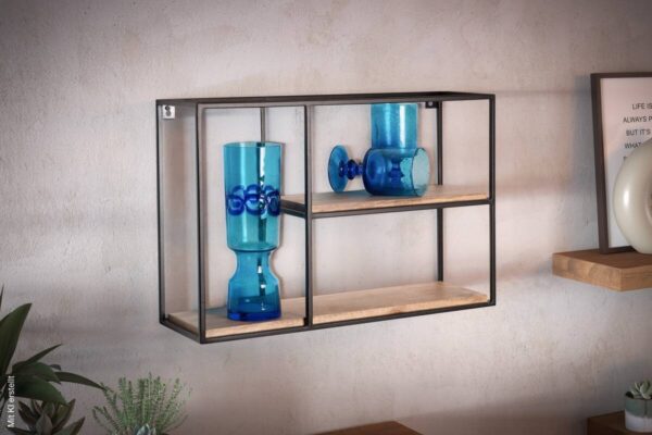 Wandregal schwarz B/H/T: ca. 60x40x18 cm – Bild 3