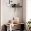 Wandregal grau B/H/T: ca. 60x10x20 cm – Bild 3
