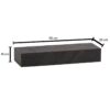 Wandregal grau B/H/T: ca. 60x10x20 cm – Bild 4