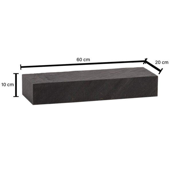 Wandregal grau B/H/T: ca. 60x10x20 cm – Bild 4