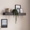 Wandregal grau B/H/T: ca. 90x10x20 cm – Bild 2