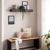 Wandregal grau B/H/T: ca. 90x10x20 cm – Bild 3