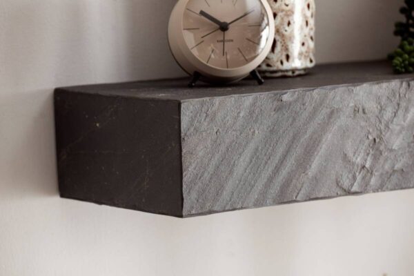 Wandregal grau B/H/T: ca. 90x10x20 cm – Bild 4