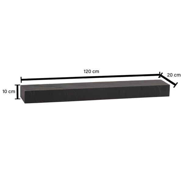 Wandregal grau B/H/T: ca. 120x10x20 cm – Bild 2