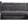 Wohnlandschaft Cordoba anthrazit Webstoff B/H/T: ca. 359x105x232 cm – Bild 4