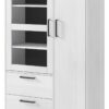 Highboard Smart 1 Massivholz kiefer weiß schwarz B/H/T: ca. 98x149x40 cm – Bild 2