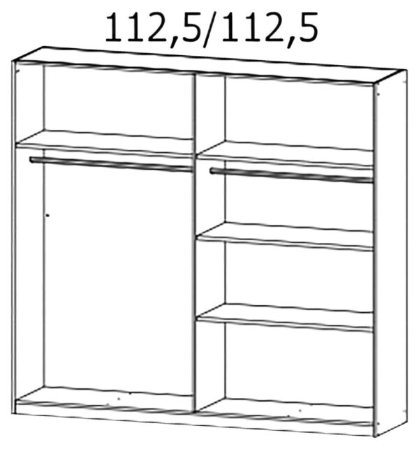 Kleiderschrank Nizza Eiche Sonoma Nachbildung Alpinweiß B/H/T: ca. 226x210x54 cm – Bild 2