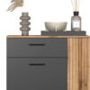 Kommode Esteban anthrazit Eiche Evoke Coast Nachbildung B/H/T: ca. 80x86x38 cm – Bild 4