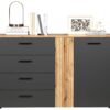 Kommode Esteban anthrazit Eiche Evoke Coast Nachbildung B/H/T: ca. 139x86x38 cm – Bild 5