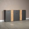 Kommode Esteban anthrazit Eiche Evoke Coast Nachbildung B/H/T: ca. 181x86x38 cm – Bild 5