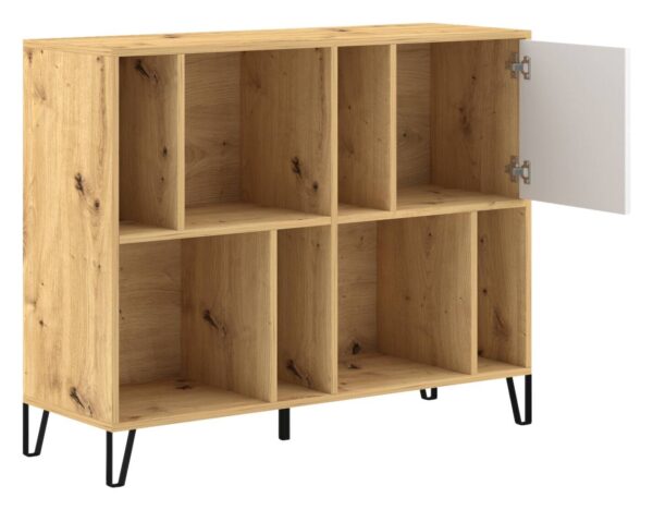 Regal BILBAO Eiche Artisan Nachbildung weiß matt B/H/T: ca. 123,4x95,2x40 cm Regal BILBAO Eiche Artisan Nachbildung weiß matt B/H/T: ca. 123,4x95,2x40 cm – Bild 2